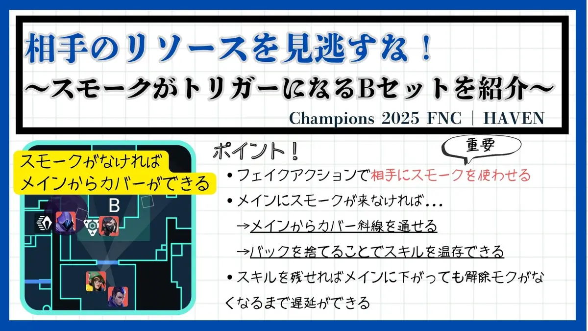スキルを見逃すな！相手のスモークの出せないタイミングで最強のクロスプラント！